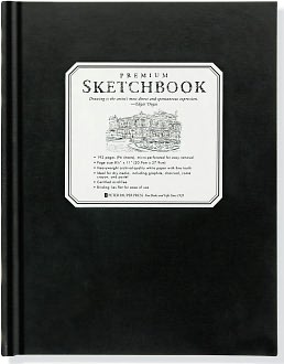 Premium Black Sketchbook Large 8.5" x 11"