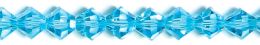 Crystazzi Crystal Beads 6mm Bicone 18/Pkg-Aqua