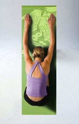 Audio Yoga Mat: Green Koi Fish