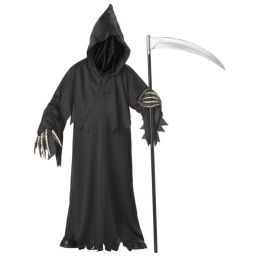Grim Reaper Deluxe with Vinyl Hands Child Costume: Size X-Large