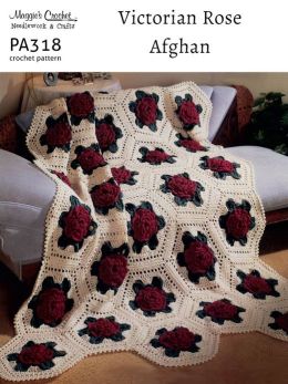 PA318-R Victorian Rose Afghan Crochet Pattern Maggie Weldon