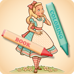 Coloring Book: Alice in Wonderland