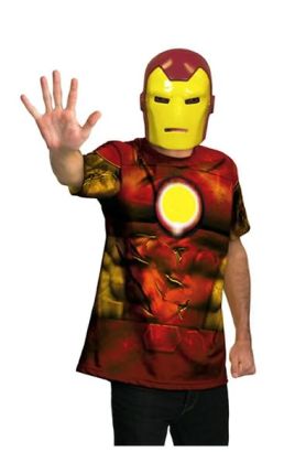 Iron Man Mask and T-Shirt Costume Set: Size Tween (14-16)