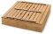 Covered Convertible Cedar Sandbox with Two Bench Seats