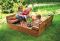 Covered Convertible Cedar Sandbox with Two Bench Seats