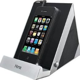 iHome IDM3SC 2.0 Speaker Dock System for iPad/iPhone/iPod - Silver