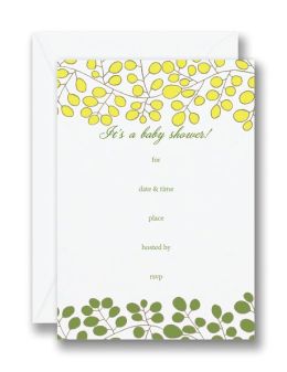 Botanical Baby Shower Fill-In Baby Invitations Set of 10