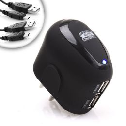 ReVIVE Series DualFLUX AC to USB Rapid Wall Charger with 2-Port Design for Motorola Droid RAZR / Samsung Galaxy S II 4g , Epic Touch / HTC Rezound / LG Revolution and more Android Smartphones - Includes 2 Micro-USB Charging Cables