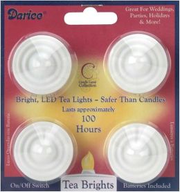 LED Tea Lights 4/Pkg-White 7