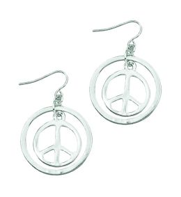 Peace with Outer Ring Earrings