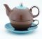 Siena Brown & Blue Tea for One, 14 oz
