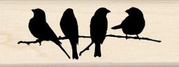 Inkadinkado Mounted Rubber Stamp DD-Branch With Birds