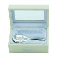Product Image. Title: Silver Plated Comb and Brush Set in Keepsake Box