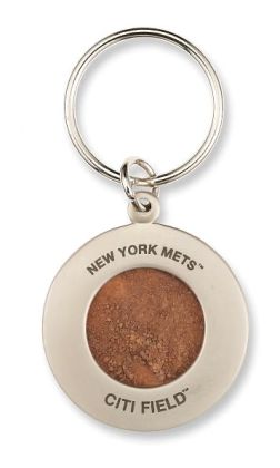 New York Mets Keychain with Game Used Authentic Field Dirt