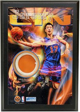 Jeremy Lin New York Knicks 4x6 Game Used Net Plaque