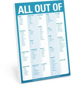 All Out Of (Blue) Large List Pad 60 Sheets