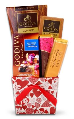 Alder Creek Godiva Valentine's Tote Gift Basket