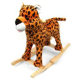 HAPPY TRAILST Plush Cheetah Rocking Animal