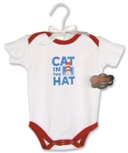 Trend-Lab 30088 BODYSUIT - CAT/HAT- RED 0-3
