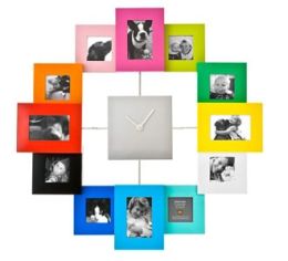 Photo Frames Clock Multi Color, 16