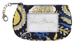 Vera Bradley Ellie Blue Clip Zip ID Case (5.5x3.25)