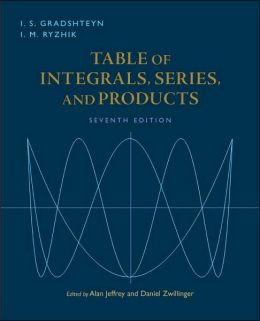 Table of Integrals, Series, and Products