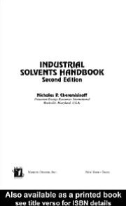 Industrial Solvents Handbook Second Edition, Revised And Expanded