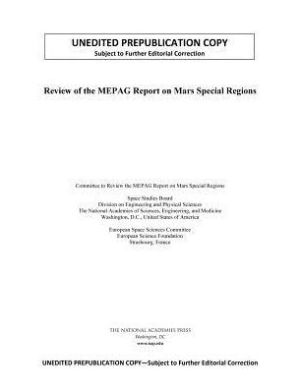 Review of the Mepag Report on Mars Special Regions
