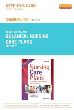 Care Plans  Pageburst EBook on Kno Retail Access Card: Diagnoses 