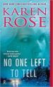 Book Cover Image. Title: No One Left to Tell, Author: Karen Rose