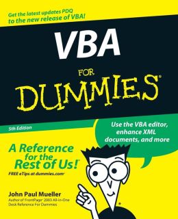 VBA For Dummies John Paul Mueller