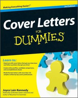 Cover Letters For Dummies 3E