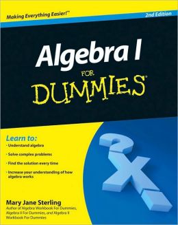 Algebra I For Dummies By Mary Jane Sterling | 9780470559642 | Paperback ...