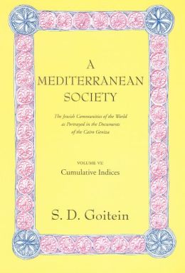 A Mediterranean Society: The Jewish Communities of the Arab World as Portrayed in the Documents of the Cairo Geniza, Vol. VI: Cumulative Indices