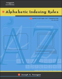 Alphabetic Indexing Rules: Application Computer (with CD-ROM)