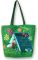 Sarah Wilkins Garden in Your Pocket Green Microfiber Tote Bag (16.5x13.5x5.5)