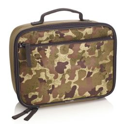 Camouflage Square Zippered Lunch Tote (10 x 8 x 3.5)