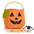 Product Image. Title: Pumpkin Felt Halloween Treat Bag (8 x 8)