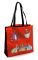 "Nine Lives" Red Multi Tote Bag (14"x14"x5")