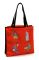 "Nine Lives" Red Multi Tote Bag (14"x14"x5")