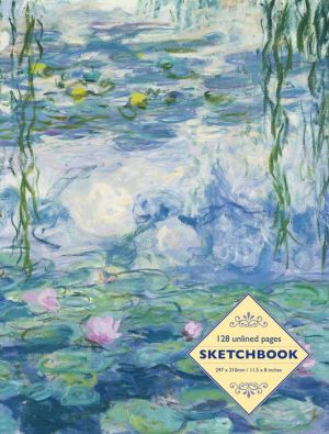 Sketchbook: Waterliliesby Claude Monet: 128 Unlined Pages