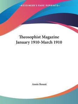 Theosophist Magazine January 1910-March