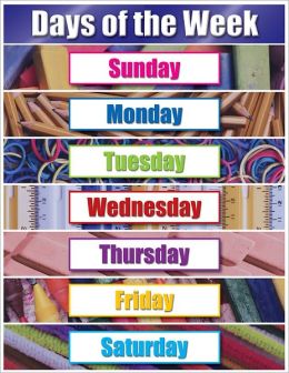 Days of the Week Cheap Chart School Specialty Publishing