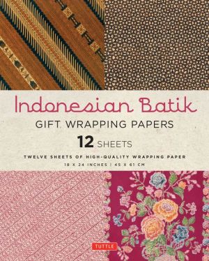 Indonesian Batik Gift Wrapping Papers: 12 Sheets of High-Quality 18 x 24 inch Wrapping Paper