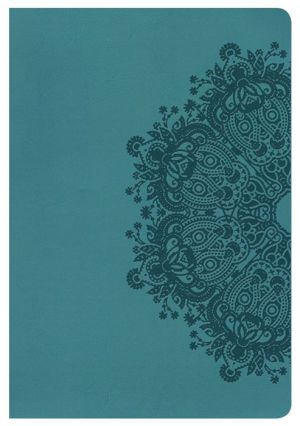 NKJV Giant Print Reference Bible, Teal LeatherTouch, Indexed