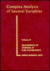 Complex Analysis of Several Variables