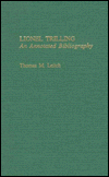 Lionel Trilling: An Annotated Bibliography