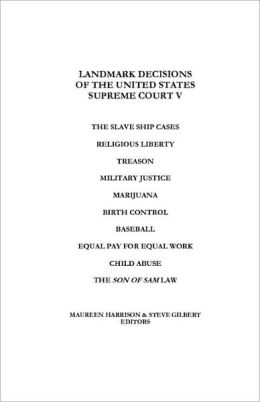 landmark decisions of the supreme court