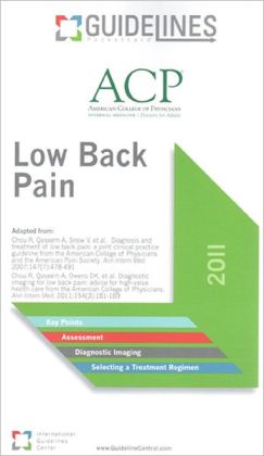 Low Back Pain GUIDELINES Pocketcard 2011