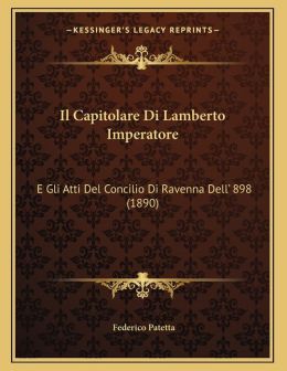 Il Capitolare Di Lamberto Imperatore